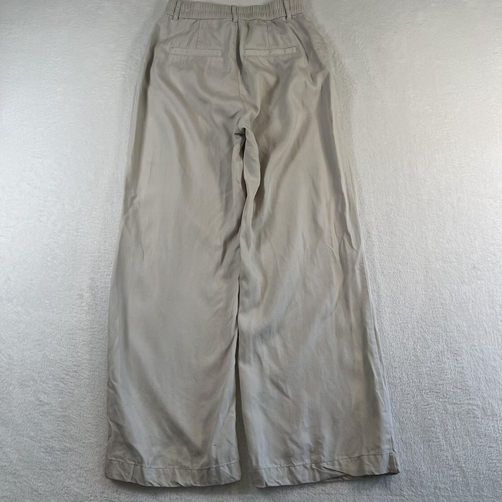 Abercrombie & Fitch Pants Womens XXS Beige Wide Leg Lyocell Chino Elastic Waist - Picture 8 of 11